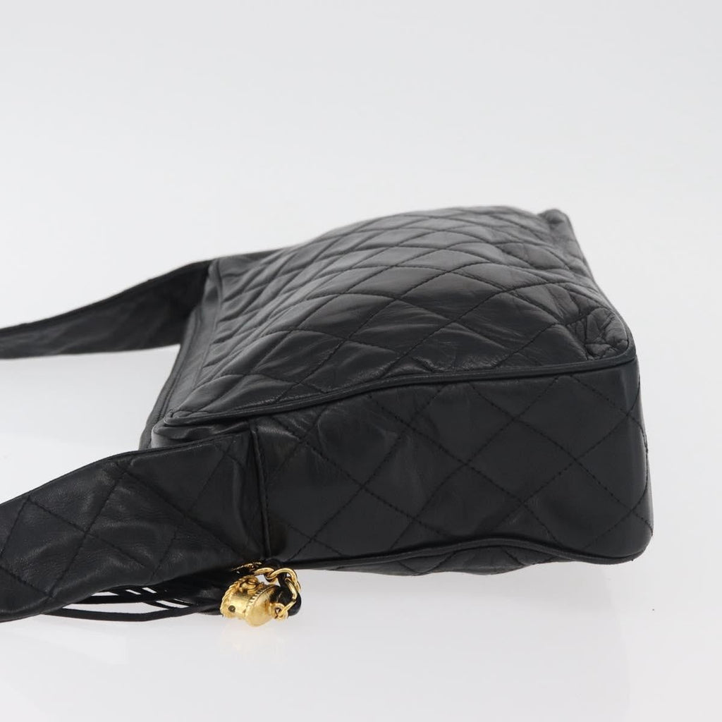 Chanel Vintage Diamond Cc Camera Shoulder Bag Quilted Caviar Black Leather Shoulder Bag Bag