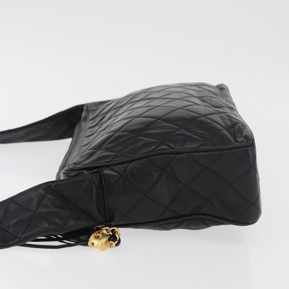 Chanel Vintage Diamond Cc Camera Shoulder Bag Quilted Caviar Black Leather Shoulder Bag Bag