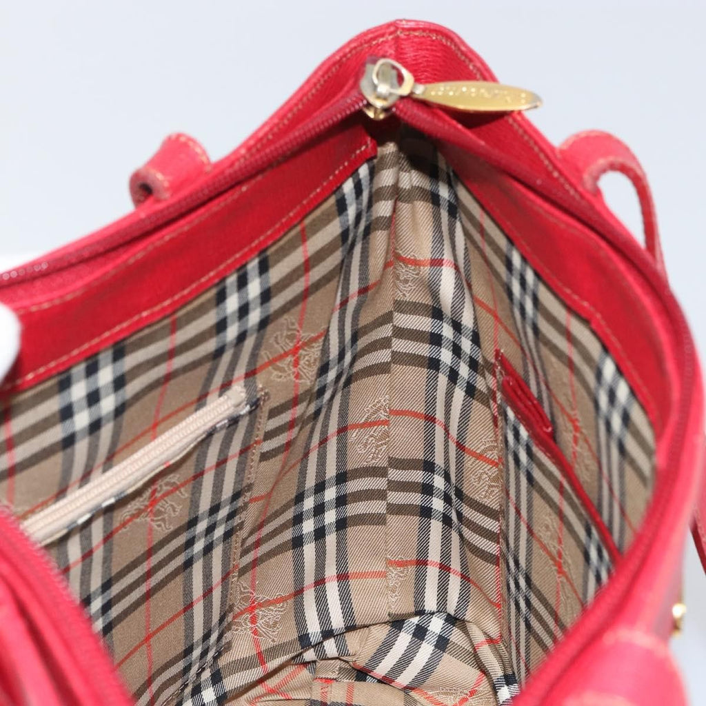 Burberry Vintage Tote Bag Leather Red Leather Tote Bag