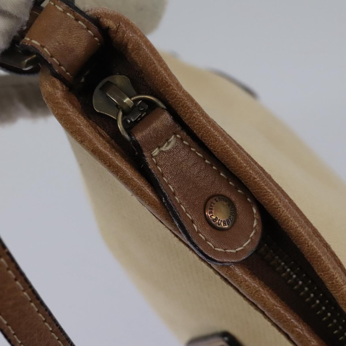 Burberry Blue Label Shoulder Bag Canvas Beige Canvas Shoulder Bag