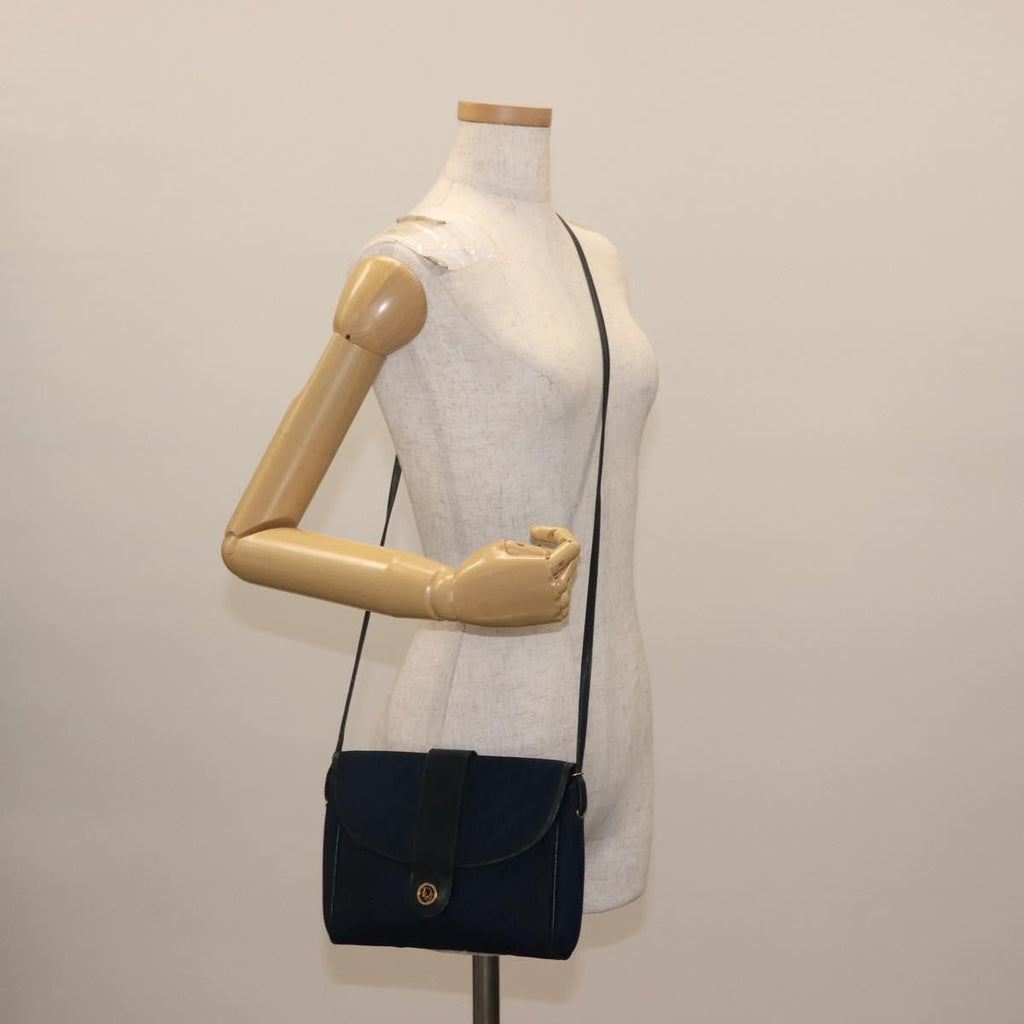 Christian Dior Vintage Trotter Shoulder Bag Canvas Navy Canvas Shoulder Bag Bag (Pre-Owned)
