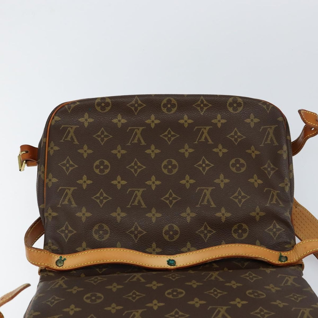Louis Vuitton Saumur Handbag Monogram Canvas Brown Canvas Shoulder Bag
