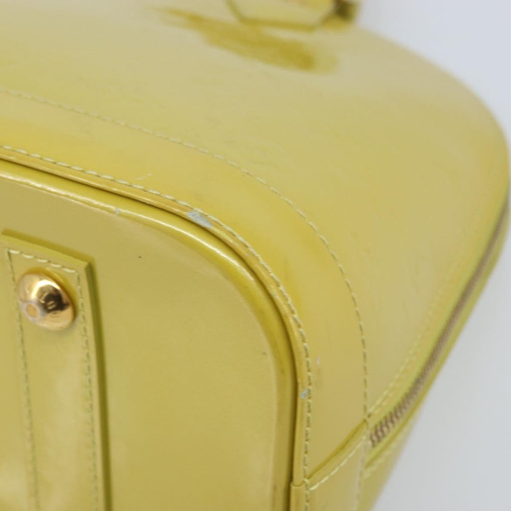 Louis Vuitton Alma Handbag Monogram Vernis Green Patent_Leather Handbag