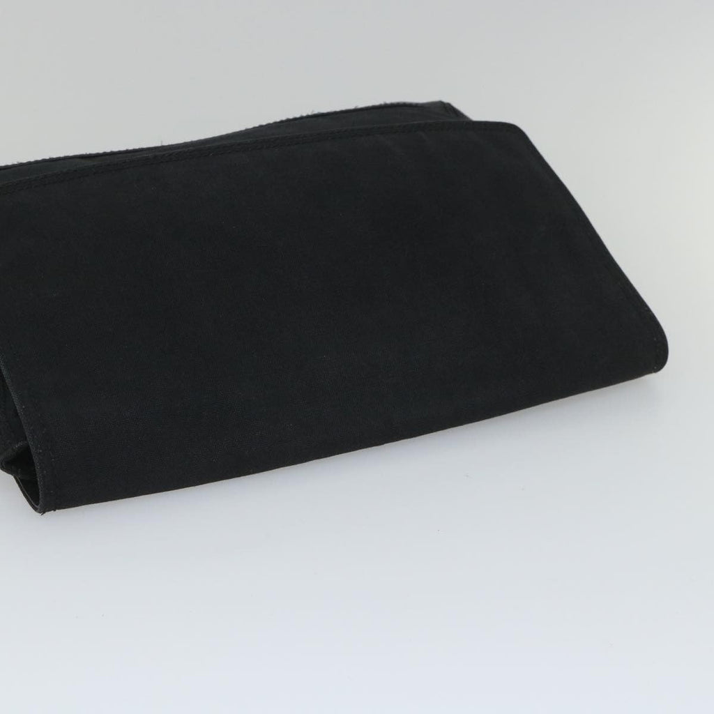 Balenciaga Vintage Pouch Leather Black Canvas Clutche & Pouche