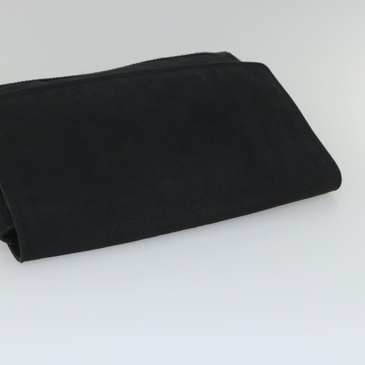 Balenciaga Vintage Pouch Leather Black Canvas Clutche & Pouche
