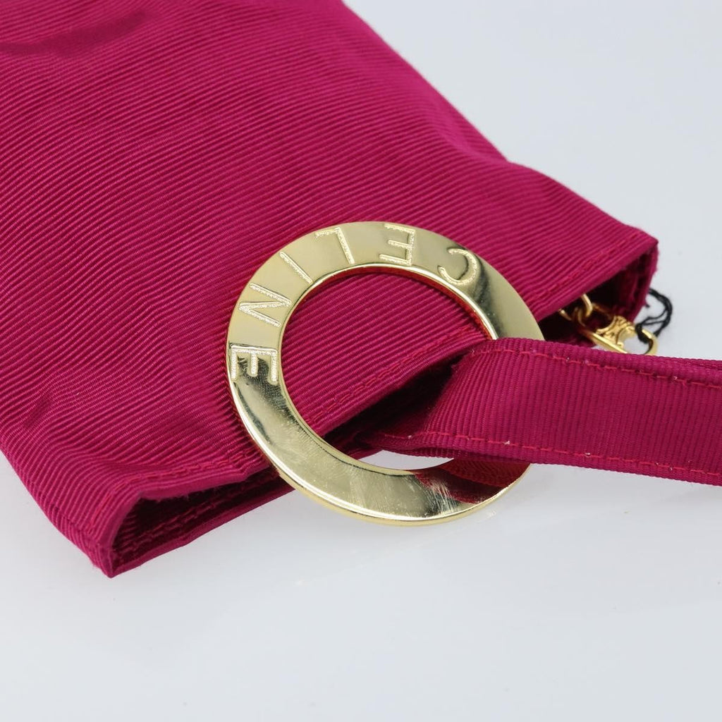 Celine Circle Logo Pouch Canvas Pink Canvas Clutche & Pouche Bag
