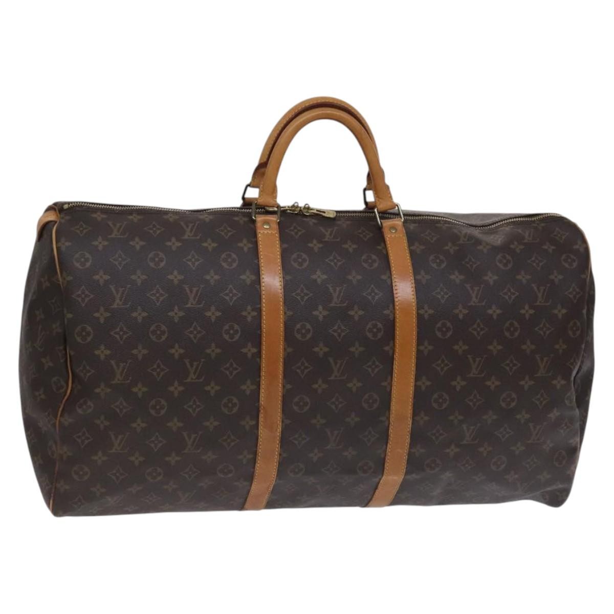 Louis Vuitton Keepall Bag Monogram Canvas Brown Canvas Travel Bag