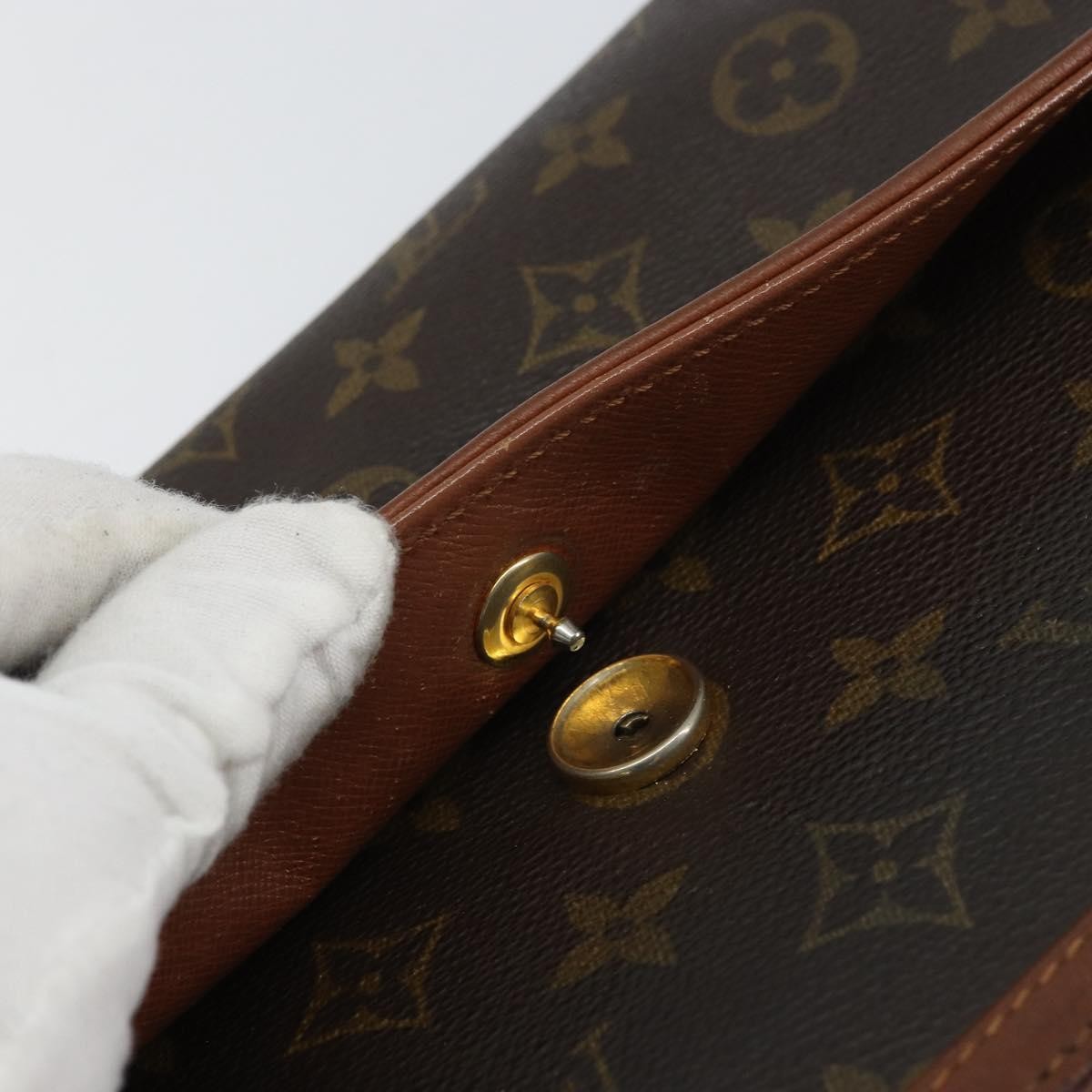 Louis Vuitton Dame Pochette Monogram Canvas Brown Canvas Clutche & Pouche Bag