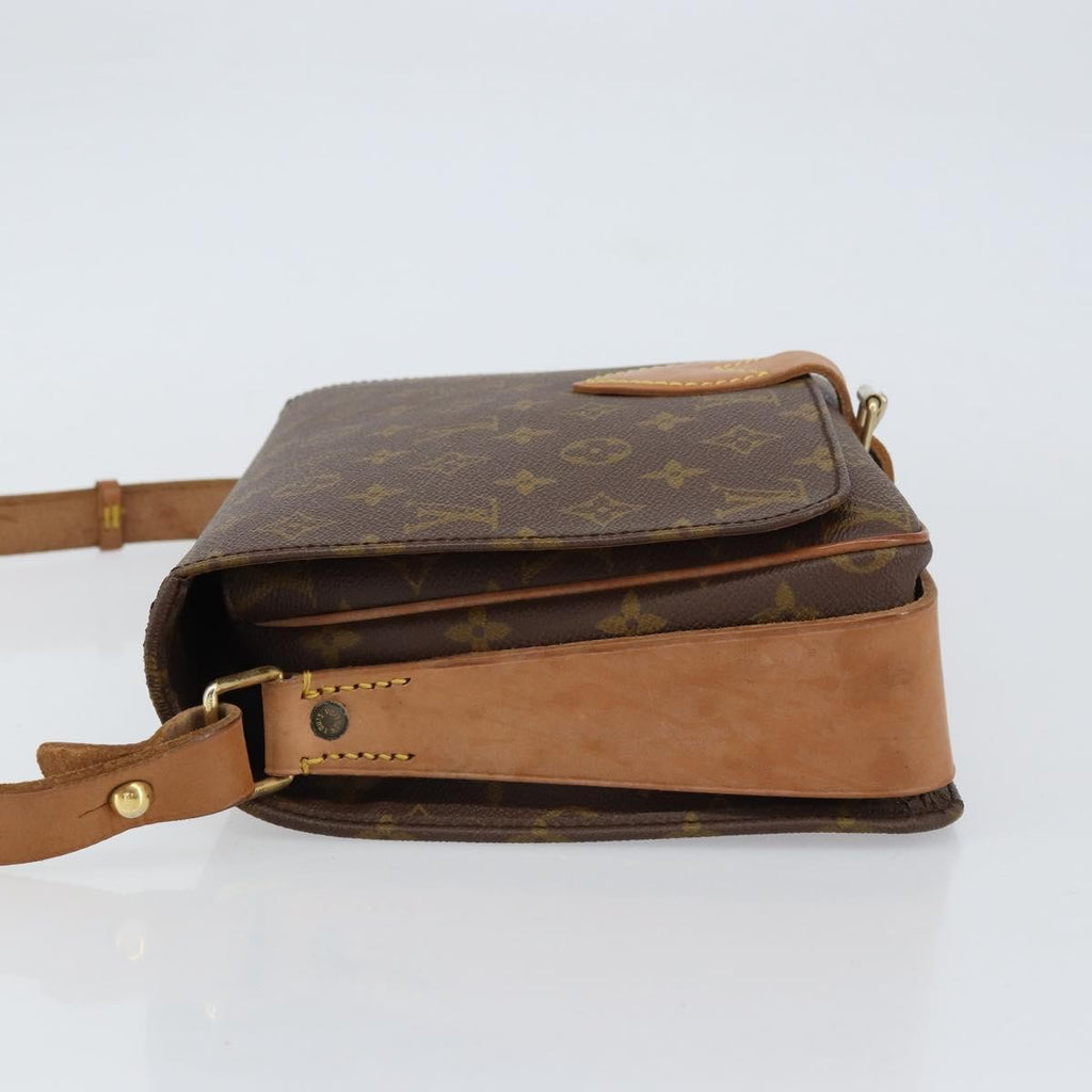 Louis Vuitton Cartouchiere Handbag Monogram Canvas Brown Canvas Shoulder Bag
