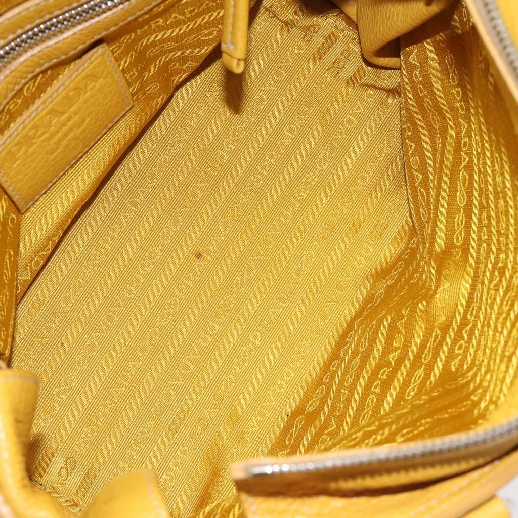 Prada Vintage Handbag Leather Yellow Leather Handbag
