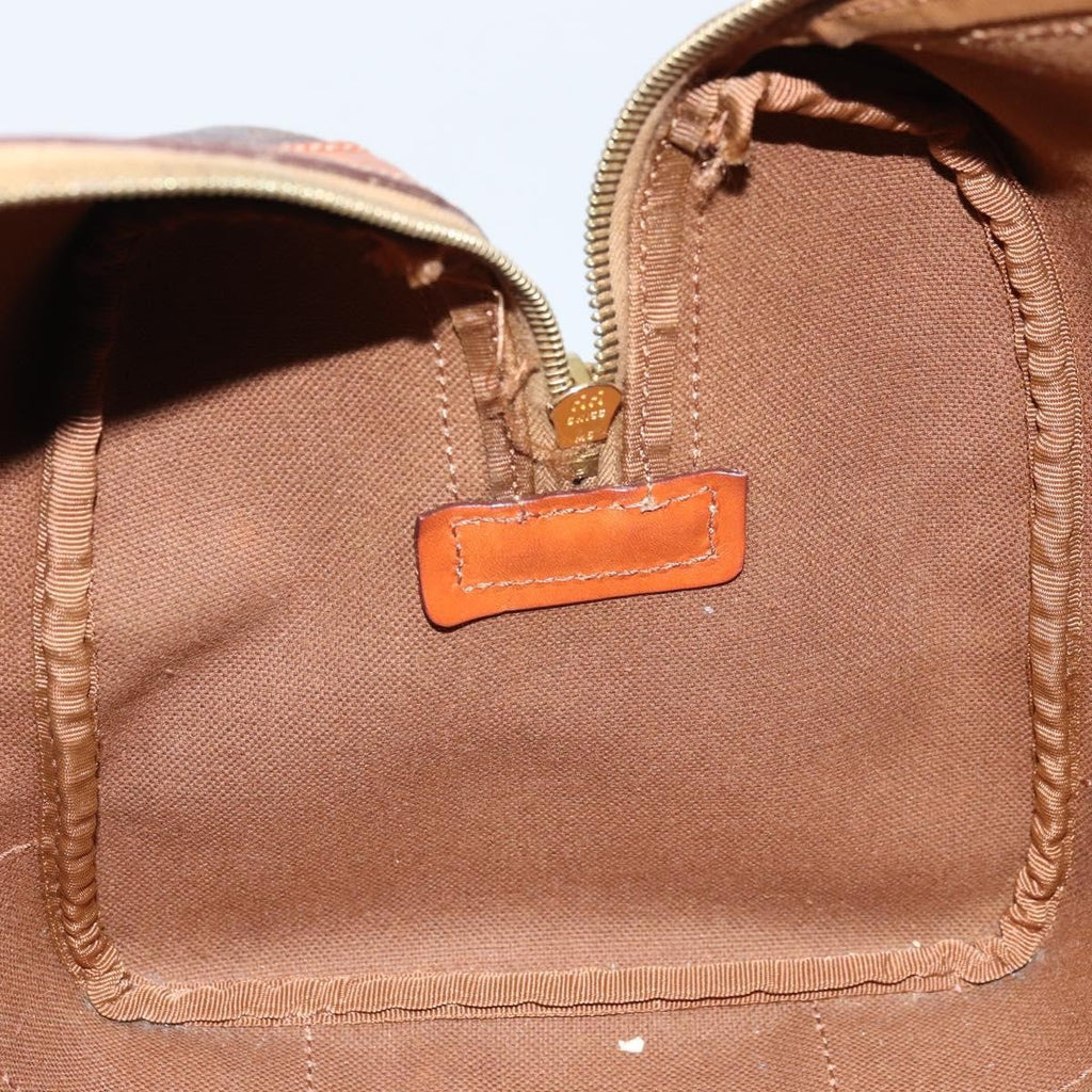 Celine Vintage Duffle Bag Canvas And Leather Brown Canvas Travel Bag Bag