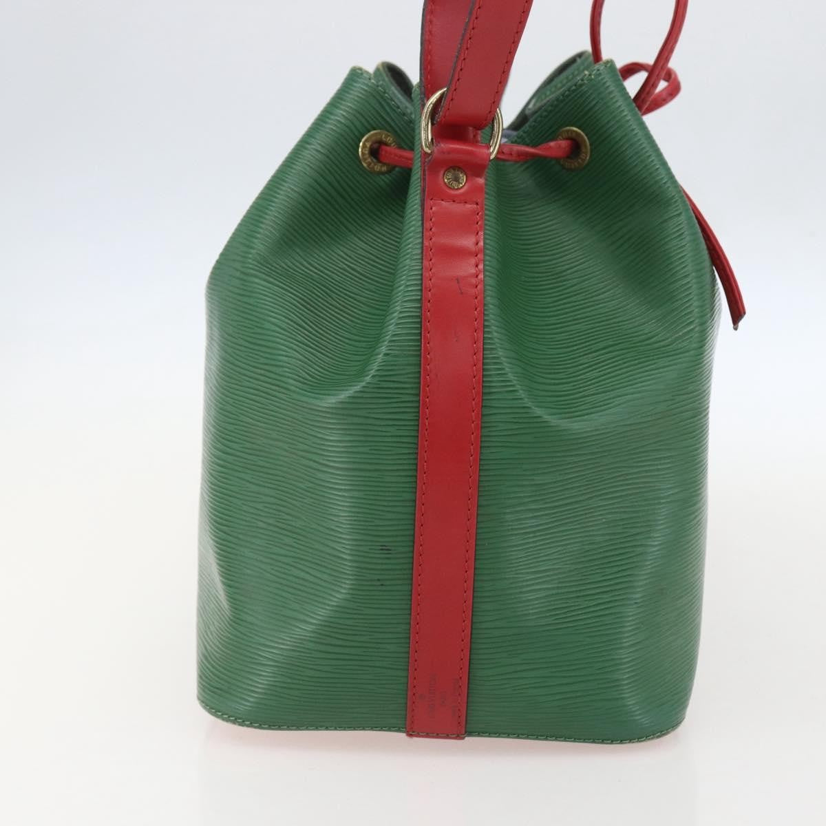 Louis Vuitton Bicolor Petit Noe Handbag Epi Leather Green Leather Shoulder Bag