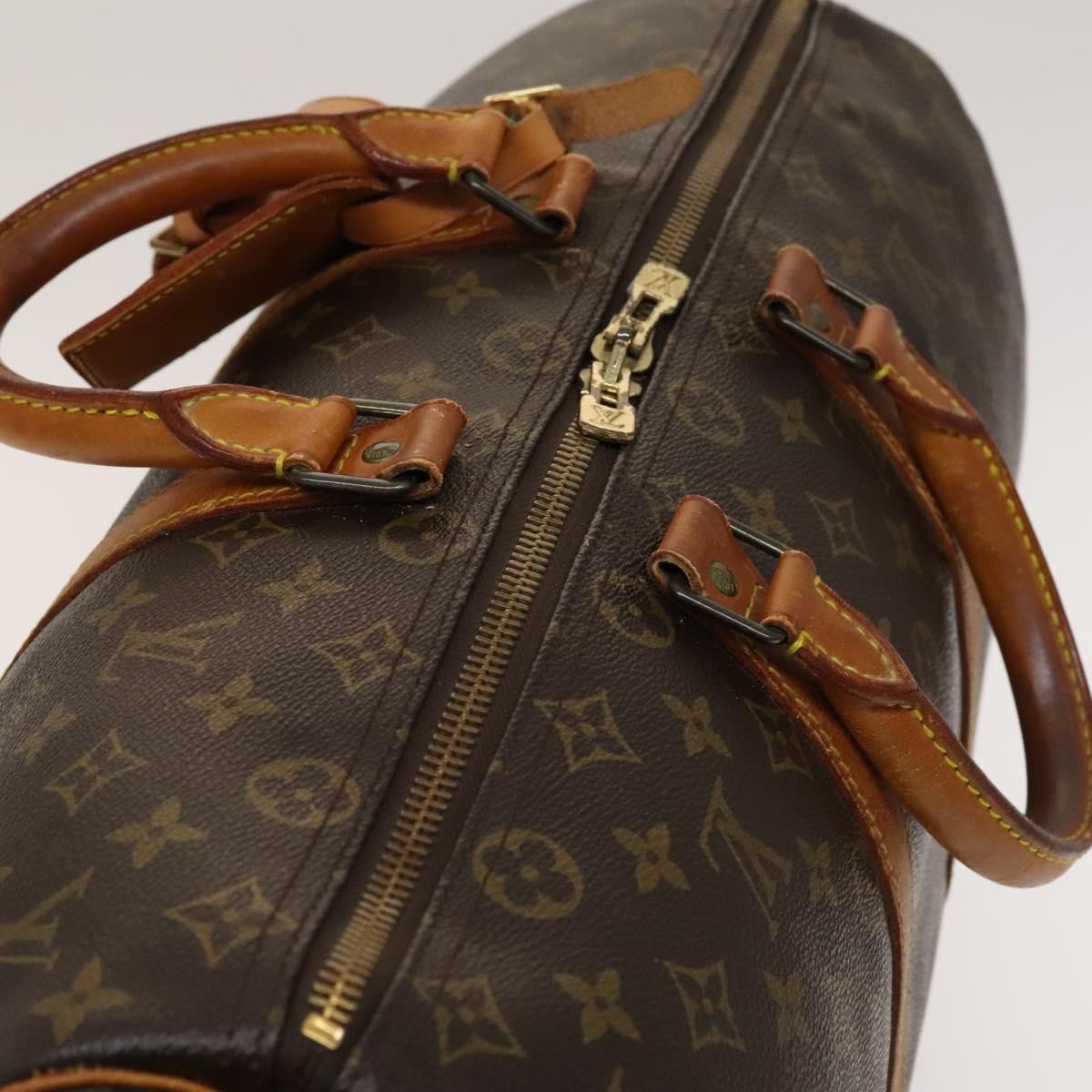 Louis Vuitton Keepall Bag Monogram Canvas Brown Canvas Travel Bag