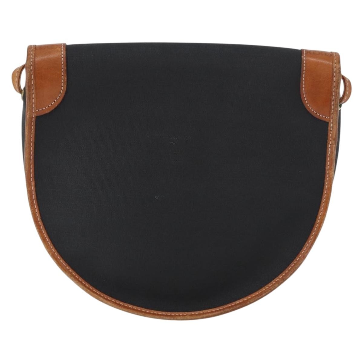 Christian Dior Vintage Shoulder Bag Canvas Black Canvas Shoulder Bag Bag (Pre-Owned)