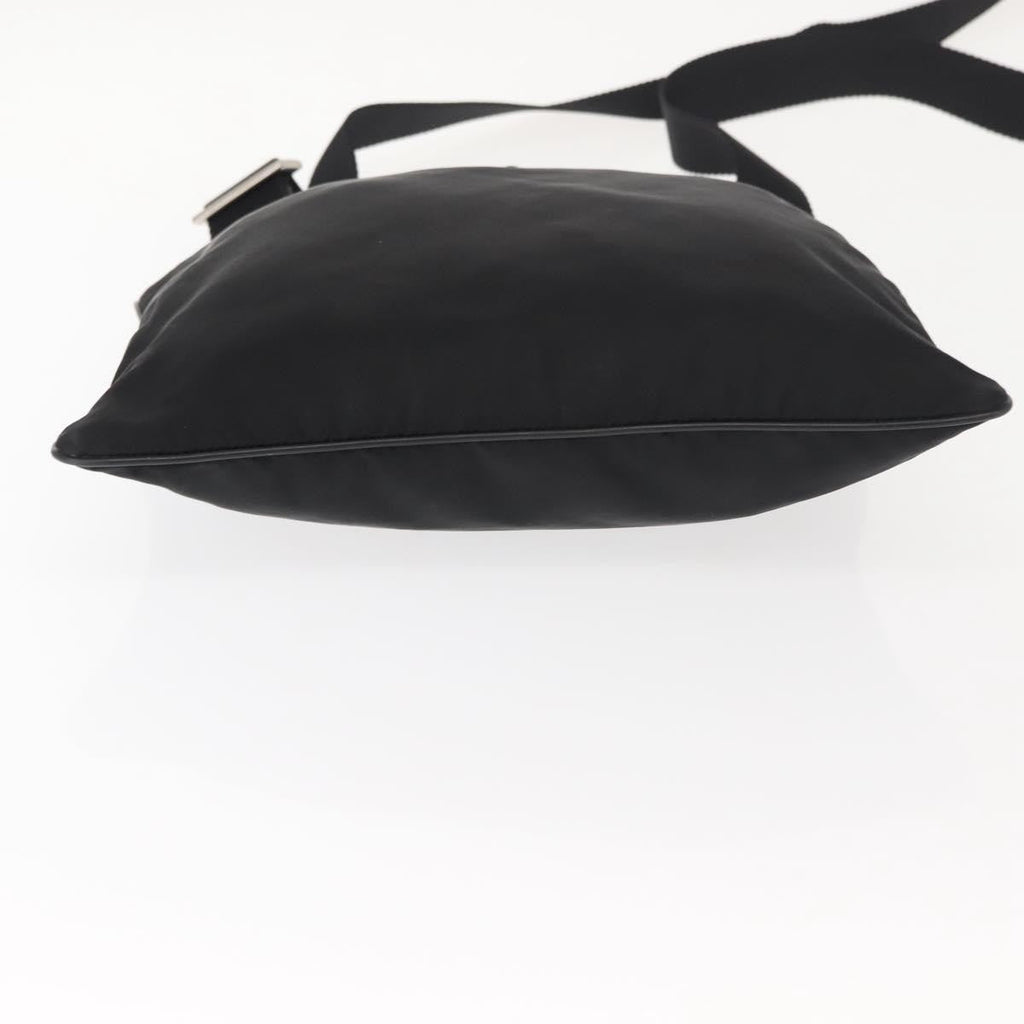 Prada Flat Messenger Bag Tessuto Black Nylon Shoulder Bag Bag