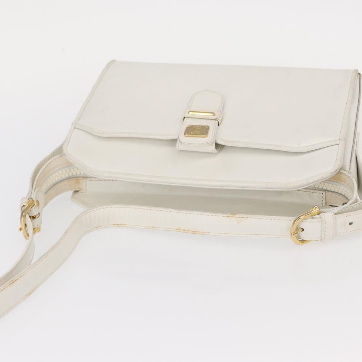 Celine Vintage Shoulder Bag Leather White Leather Shoulder Bag Bag