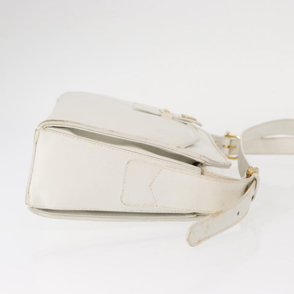 Celine Vintage Shoulder Bag Leather White Leather Shoulder Bag Bag