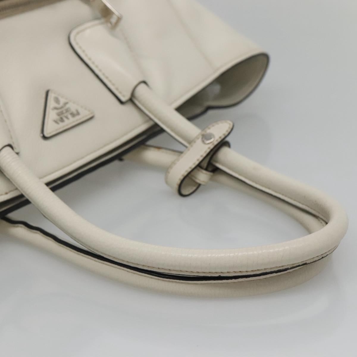 Prada Front Pocket Wing Convertible Tote Vitello Daino White Leather Tote Bag Bag