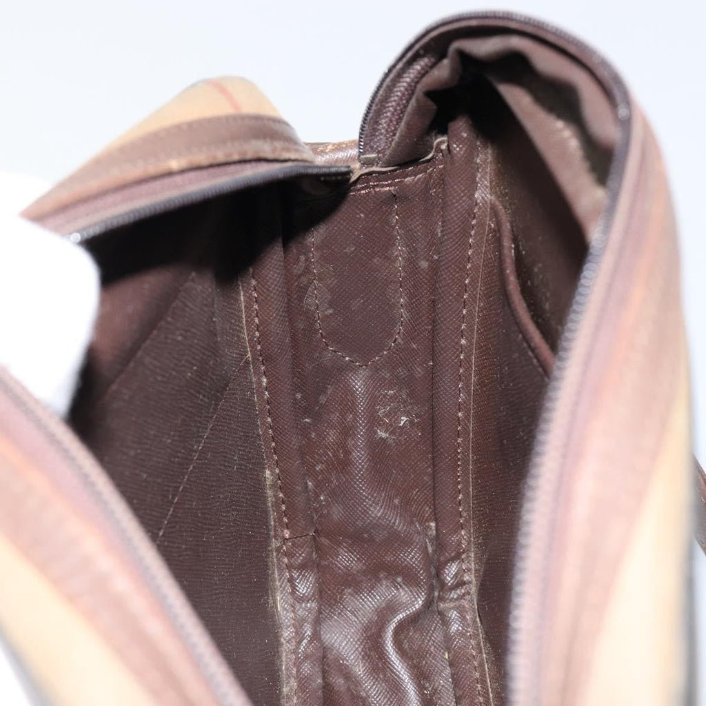 Burberry Nova Check Shoulder Bag Canvas Beige Canvas Shoulder Bag