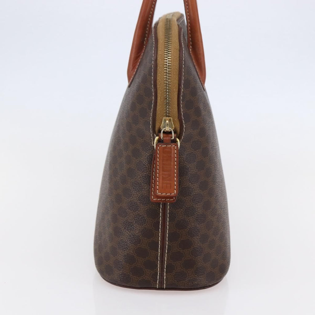 Celine Vintage Macadam Handbag Canvas Brown Canvas Handbag