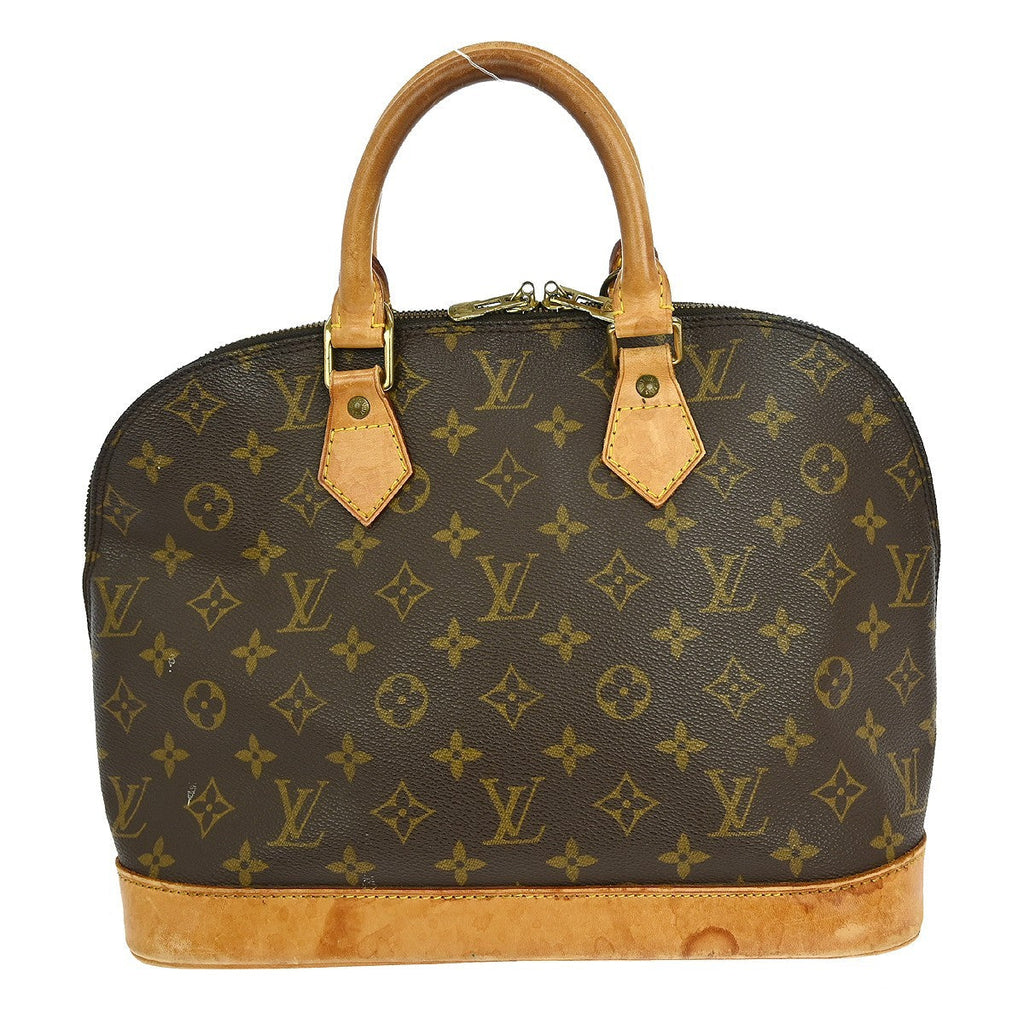 Louis Vuitton Alma Handbag Monogram Canvas Brown Canvas Handbag