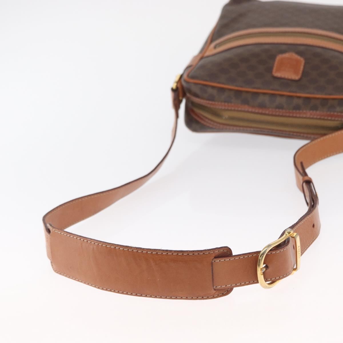 Celine Vintage Macadam Shoulder Bag Canvas And Leather Brown Pvc Shoulder Bag Bag