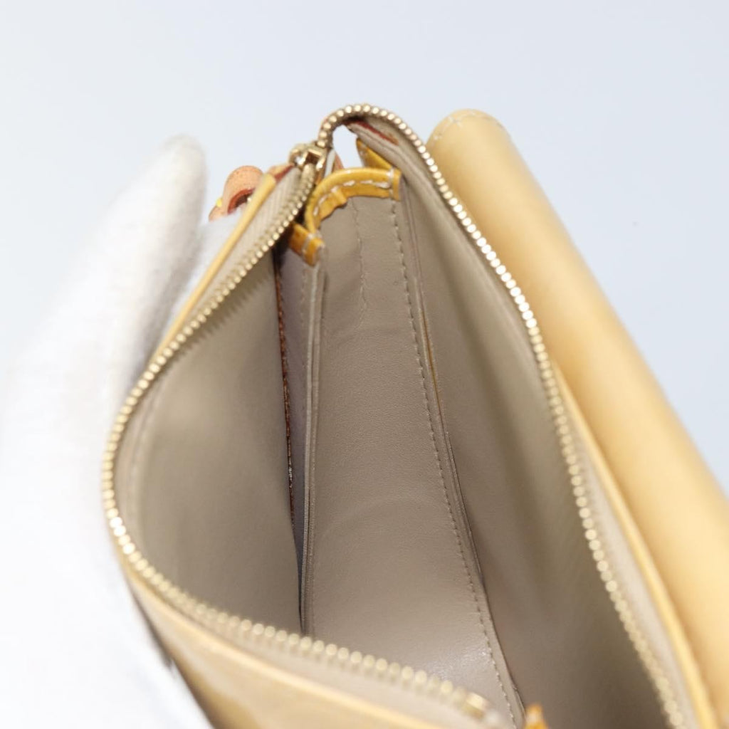 Louis Vuitton Mott Handbag Monogram Vernis Beige Patent_Leather Clutche & Pouche Bag