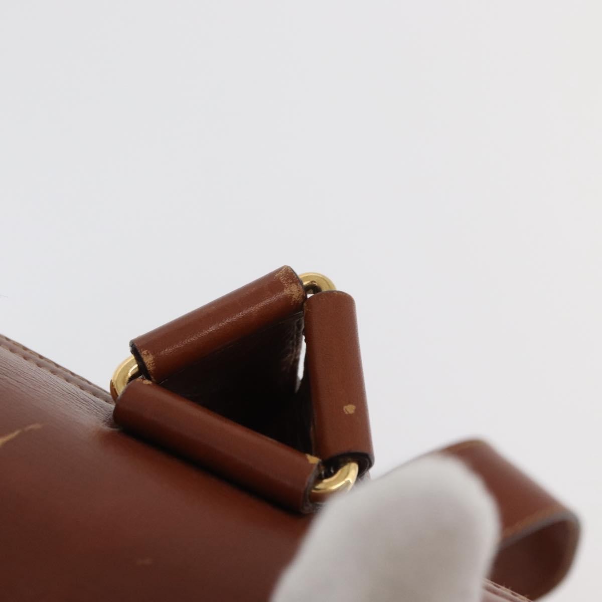 Gucci Vintage Bamboo Backpack Leather Brown Leather Backpack Bag (Pre-Owned)