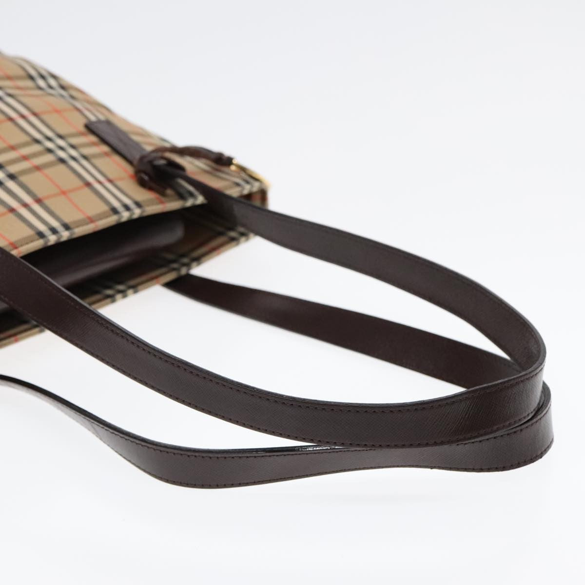 Burberry Nova Check Tote Canvas And Leather Beige Canvas Tote Bag