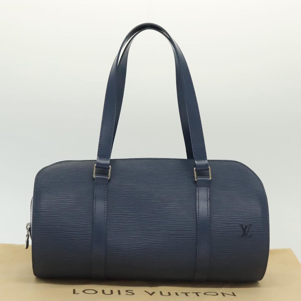 Louis Vuitton Soufflot Handbag Epi Leather Blue Leather Shoulder Bag