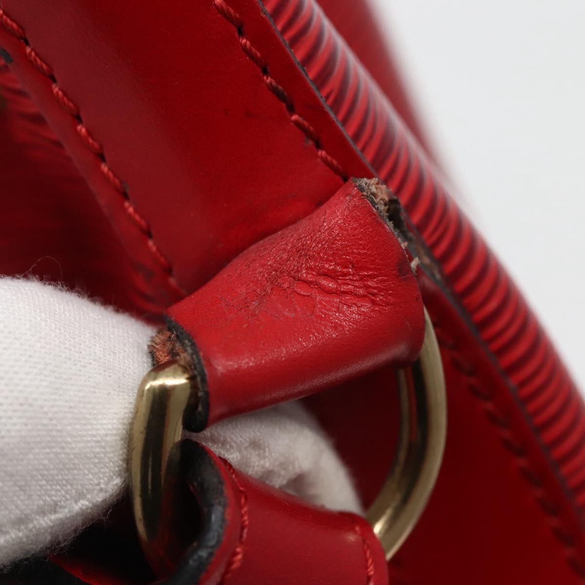 Louis Vuitton Noe Shoulder Bag Leather Red Leather Shoulder Bag