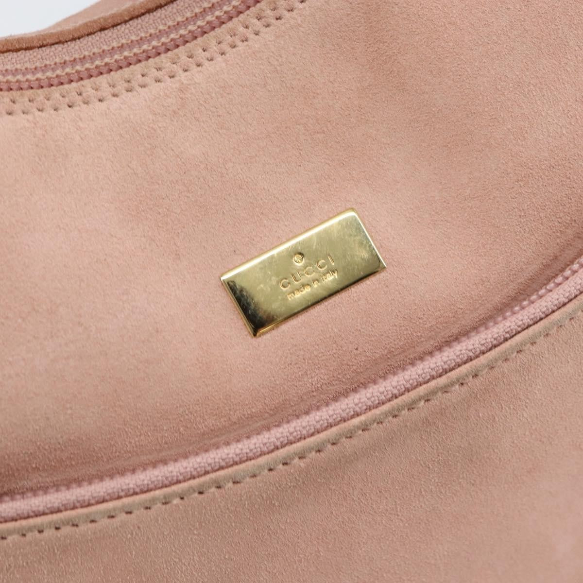 Gucci Vintage Handbag Suede Pink Suede Handbag (Pre-Owned)