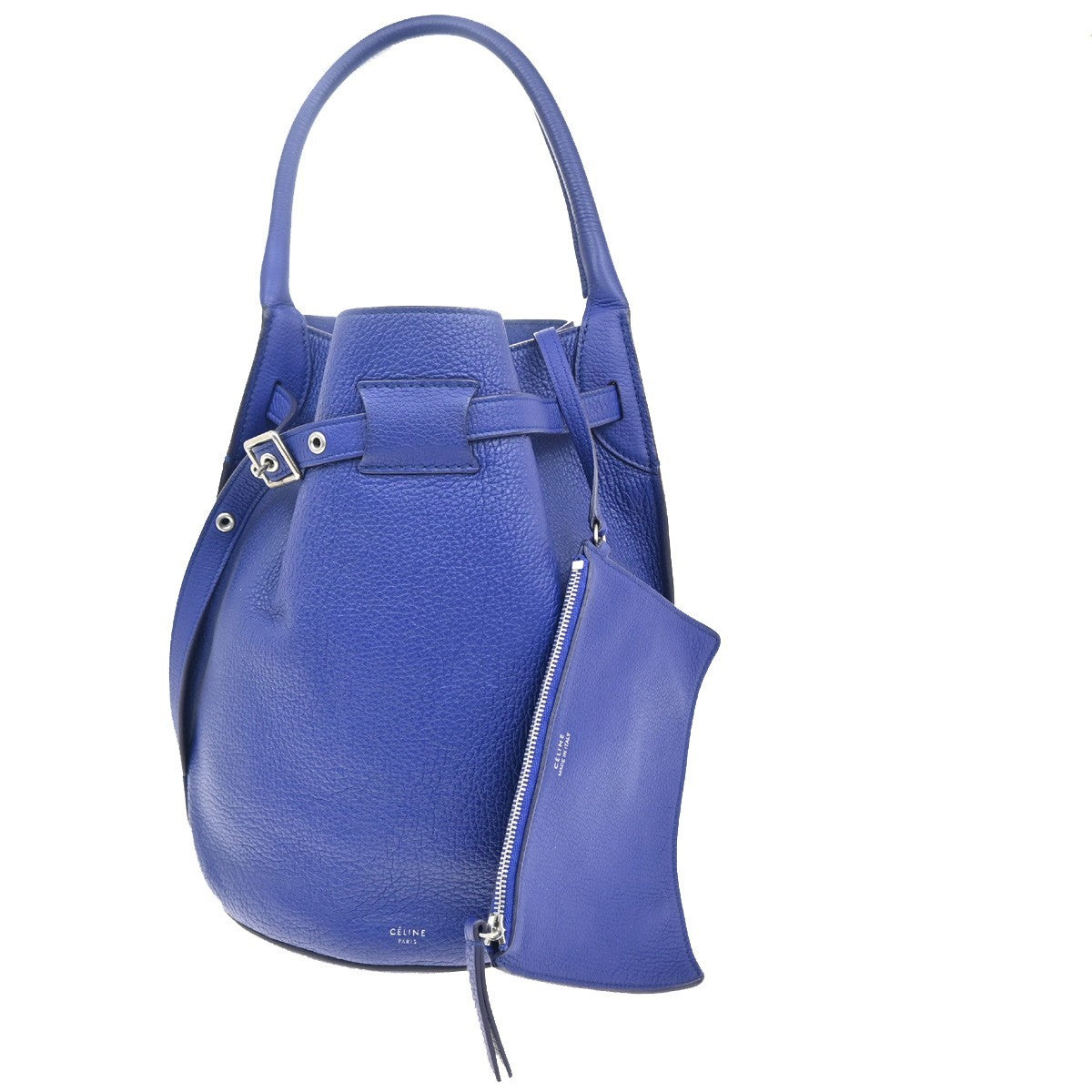 Celine Big Bag Bucket Leather Blue Leather Handbag