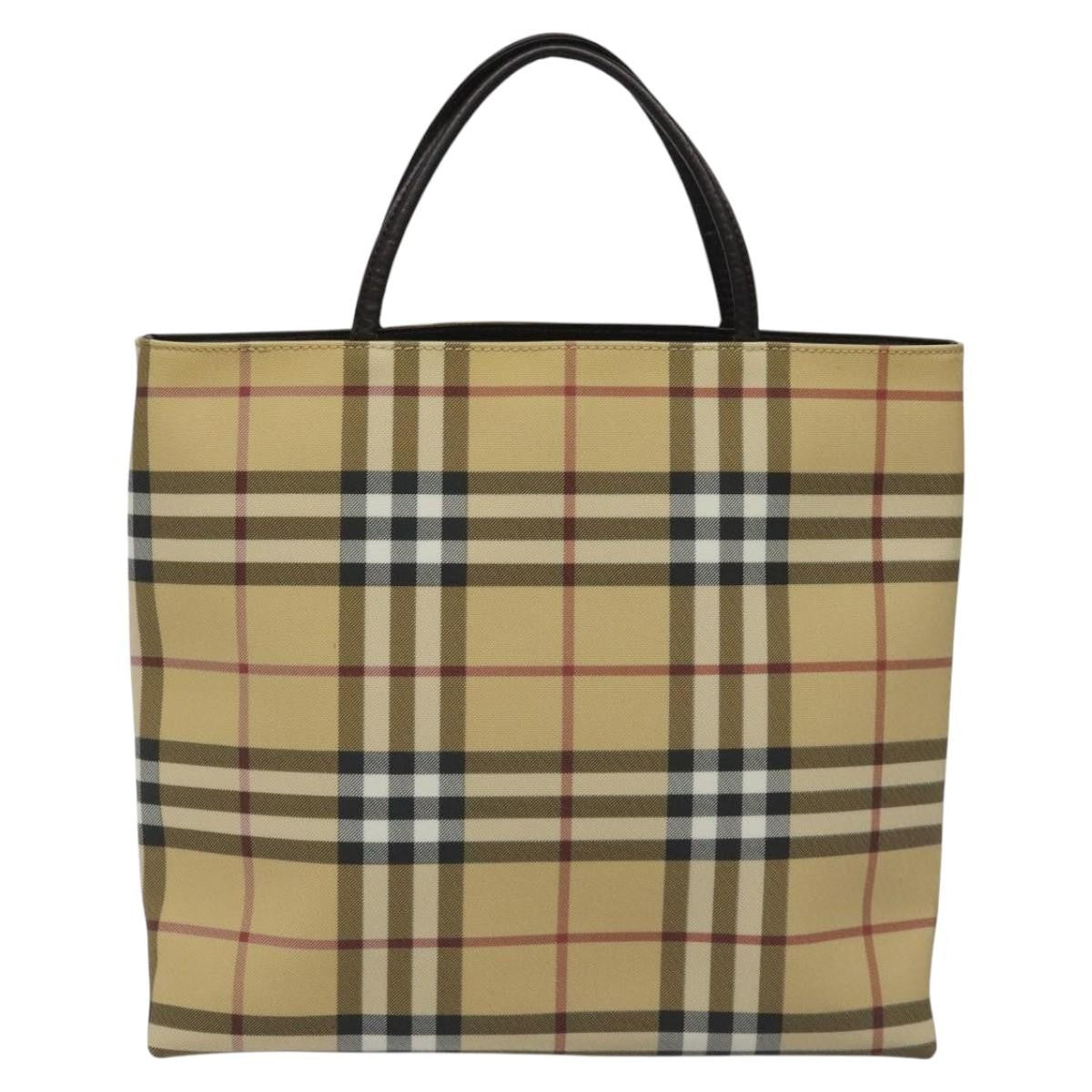 Burberry Nova Check Handbag Nova Check Canvas Beige Canvas Handbag