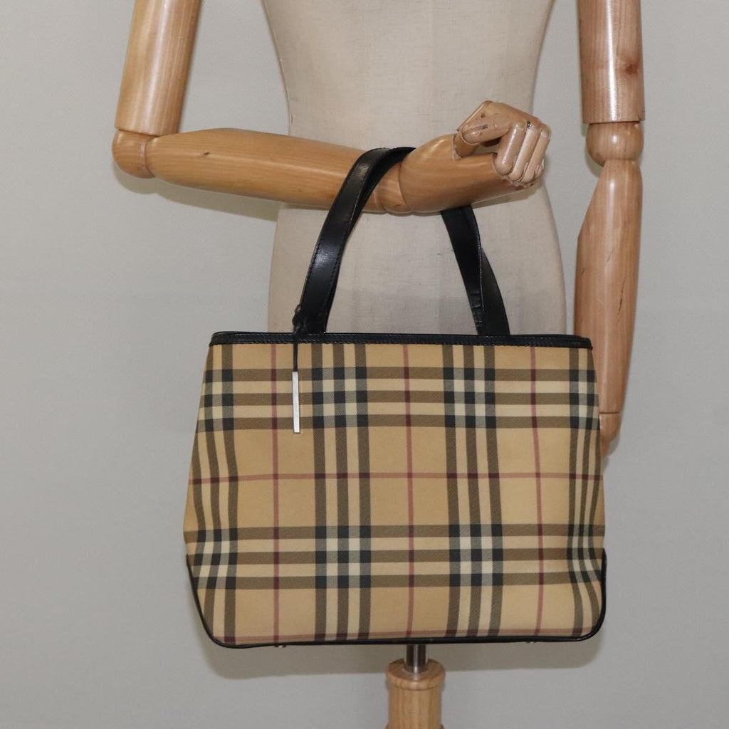 Burberry Nova Check Handbag Nova Check Canvas And Leather Beige Canvas Handbag