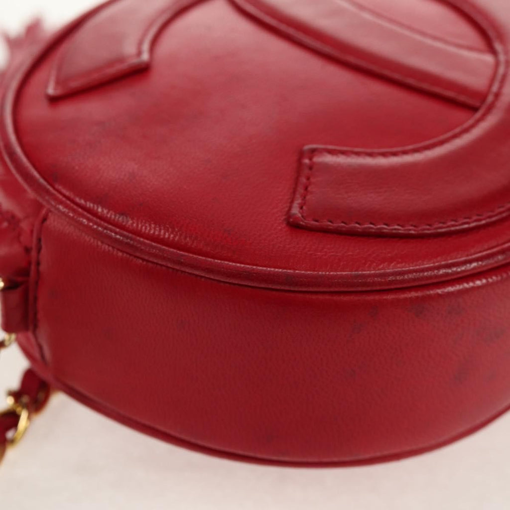 Chanel Vintage Oval Cc Tassel Crossbody Bag Leather Red Leather Shoulder Bag Bag
