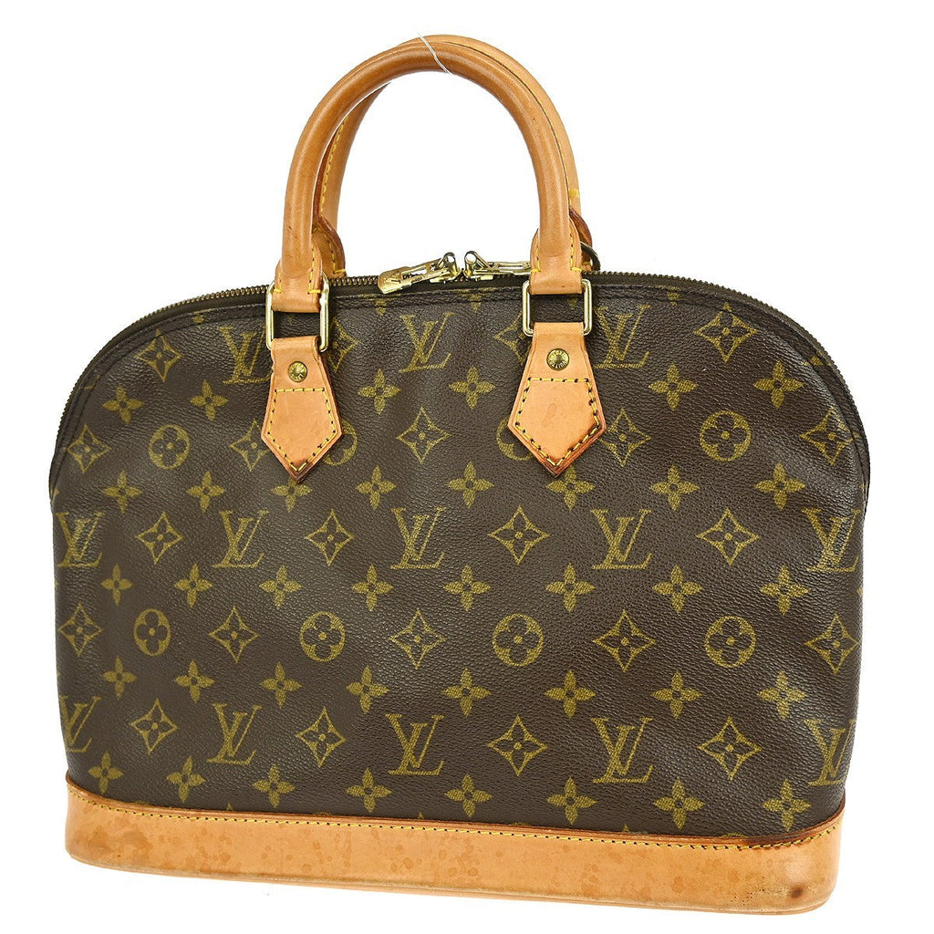 Louis Vuitton Alma Handbag Monogram Canvas Brown Canvas Handbag