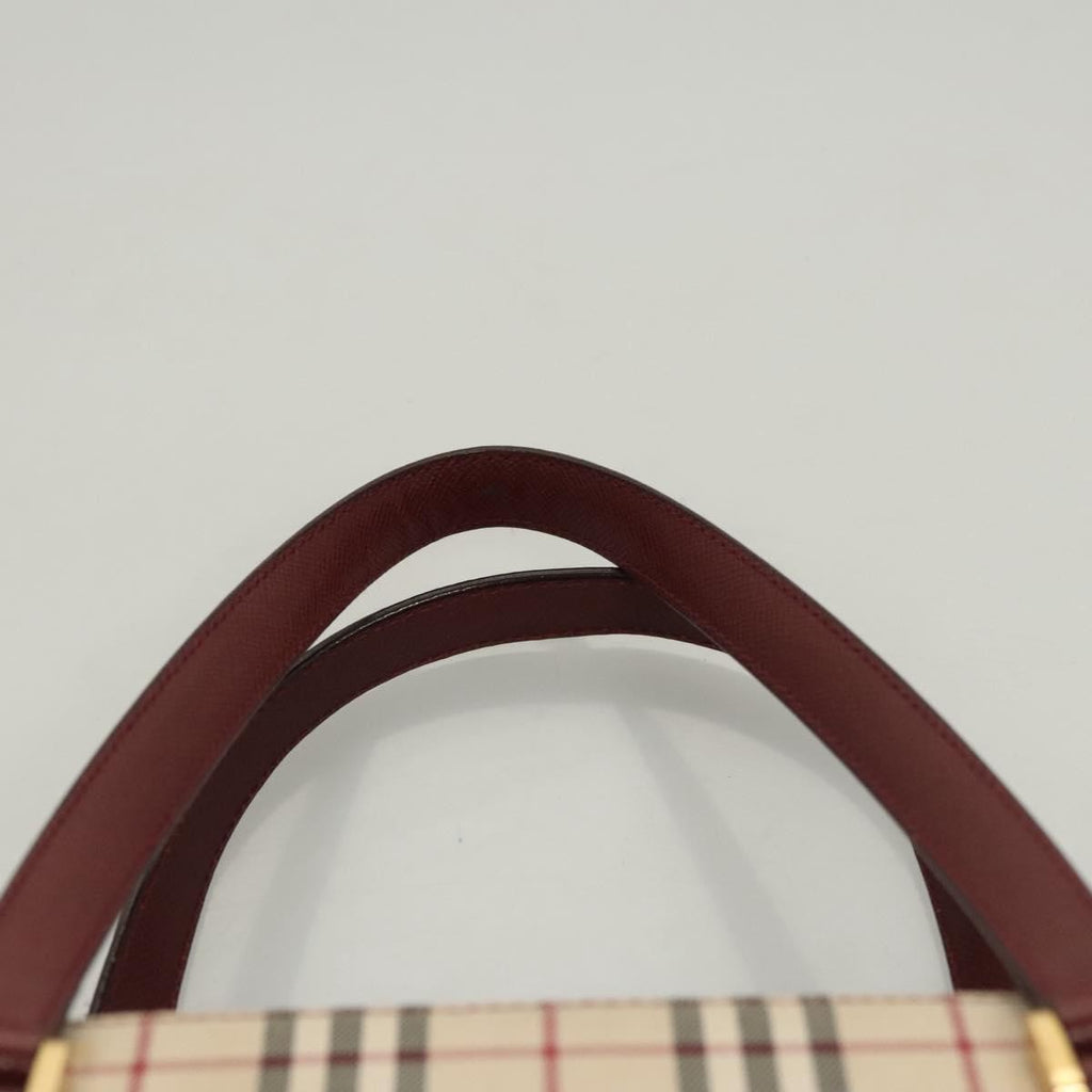 Burberry Nova Check Handbag Nova Check Canvas And Leather Beige Canvas Handbag
