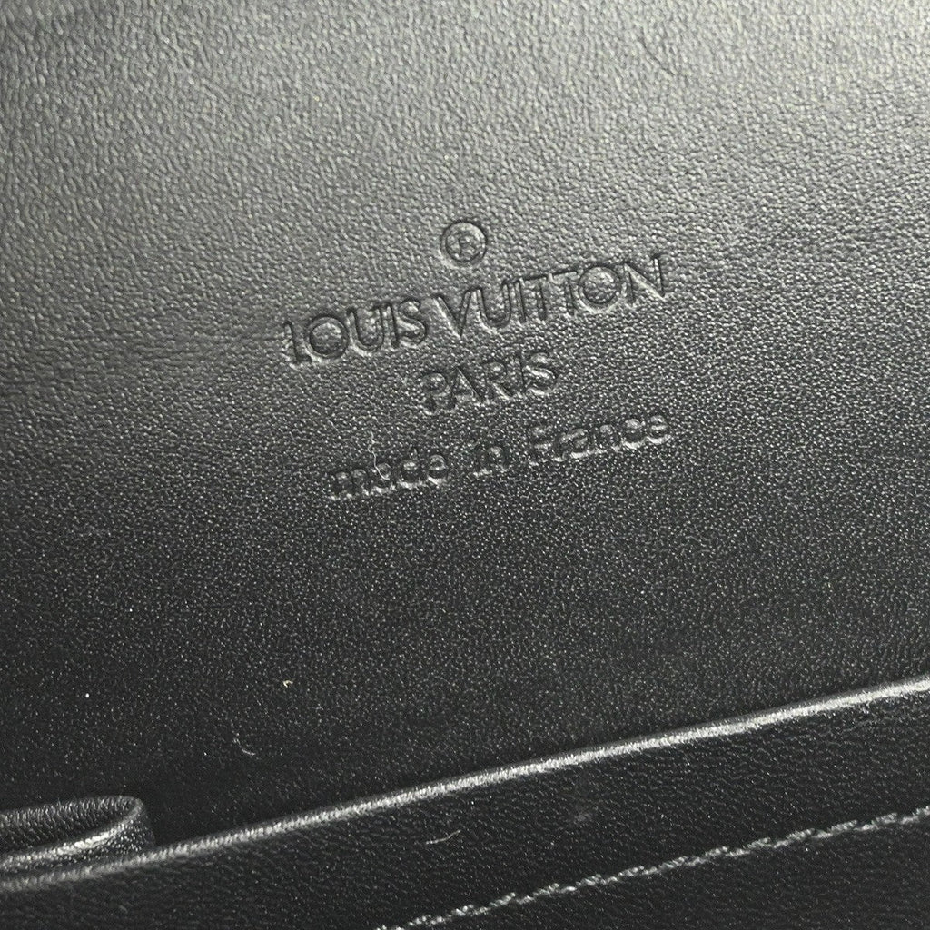 Louis Vuitton Saint Ange Handbag Monogram Satin Black Satin Handbag