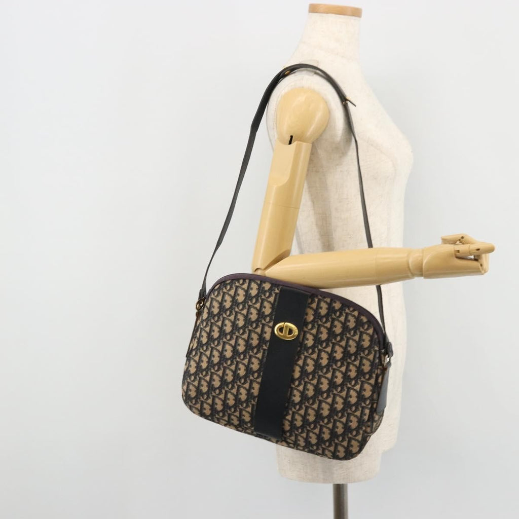 Christian Dior Trotter Shoulder Bag Canvas Navy Canvas Shoulder Bag Bag (Pre-Owned)