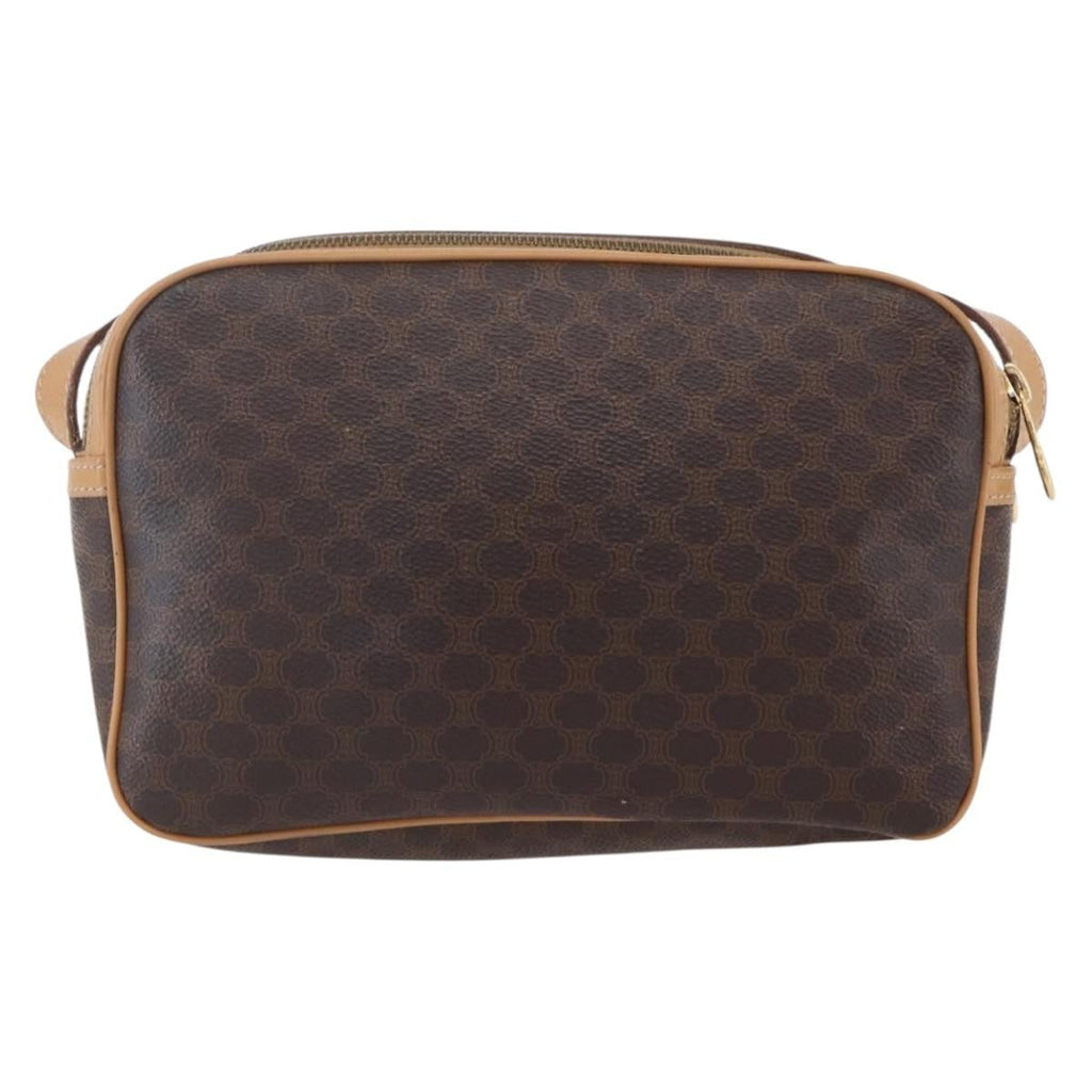 Celine Macadam Shoulder Bag Pvc Leather Brown Pvc Shoulder Bag Bag