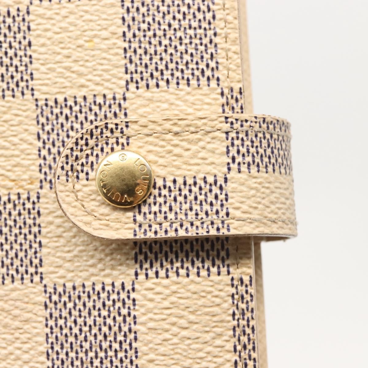 Louis Vuitton Agenda Cover Damier Azur Beige Canvas Toiletry Case Accessory