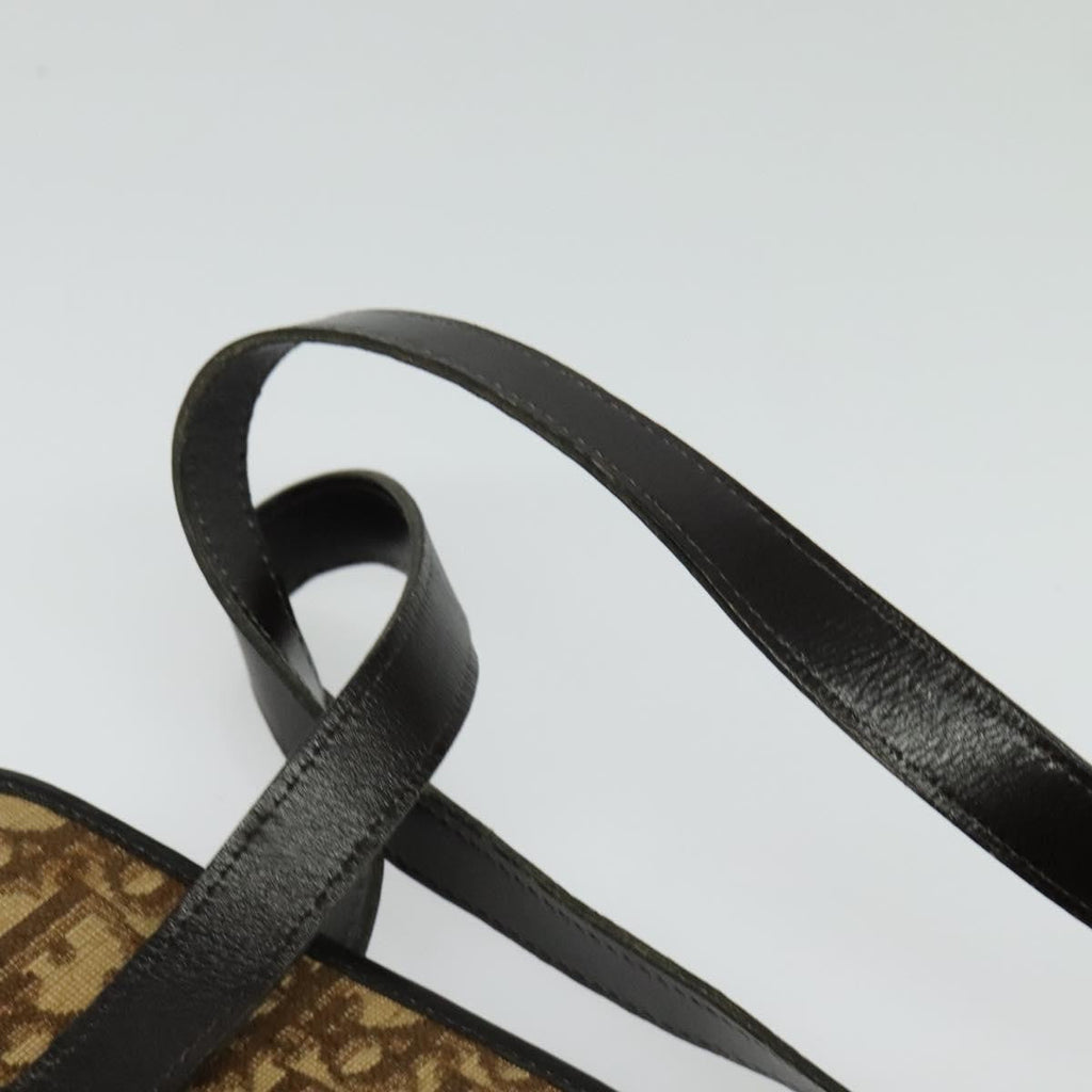Christian Dior Vintage Trotter Handbag Canvas Brown Canvas Handbag (Pre-Owned)