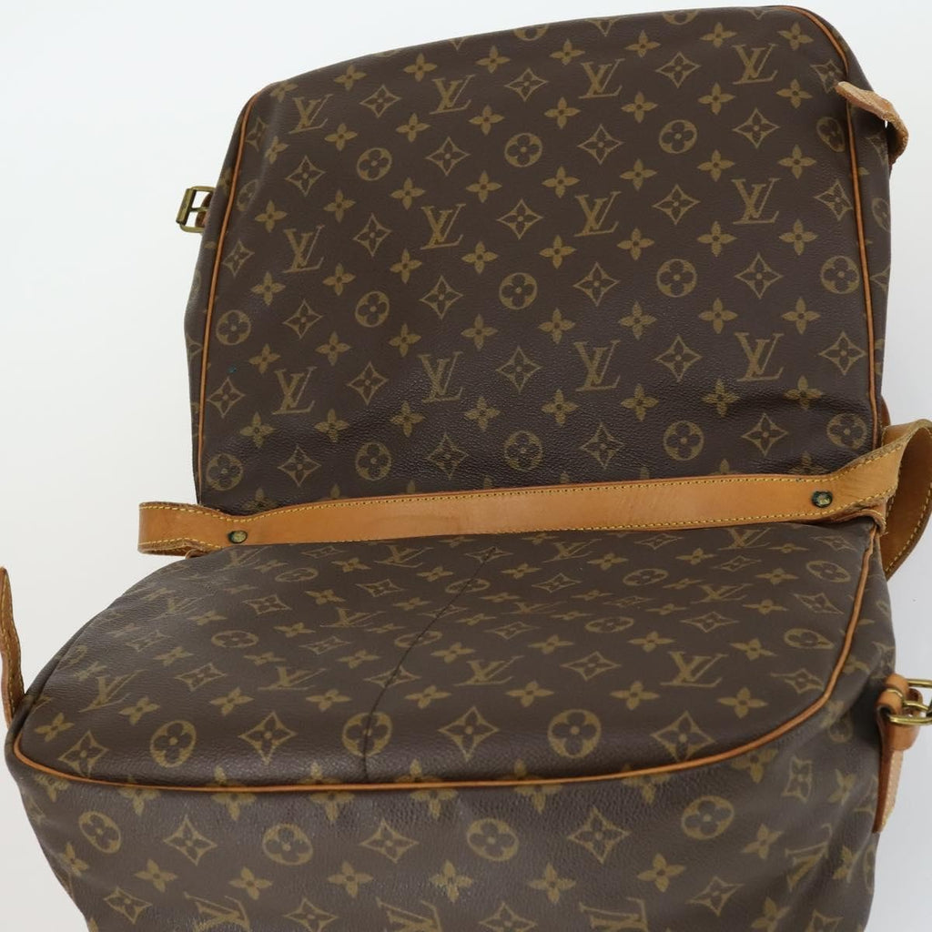 Louis Vuitton Saumur Handbag Monogram Canvas Brown Canvas Shoulder Bag