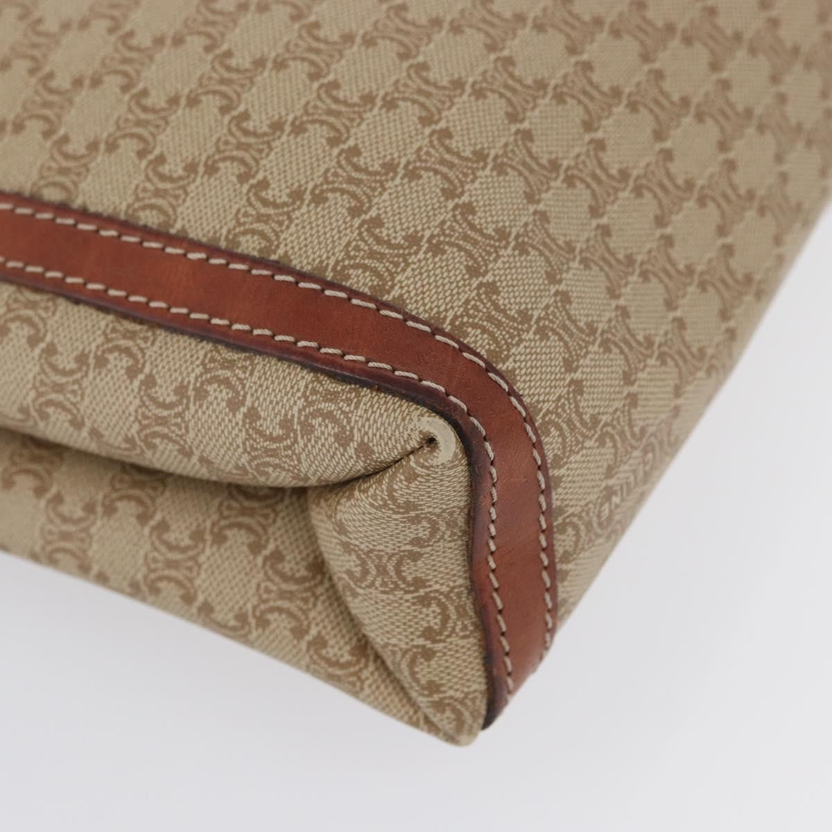 Celine Macadam Pochette Canvas And Leather Beige Canvas Clutche & Pouche Bag
