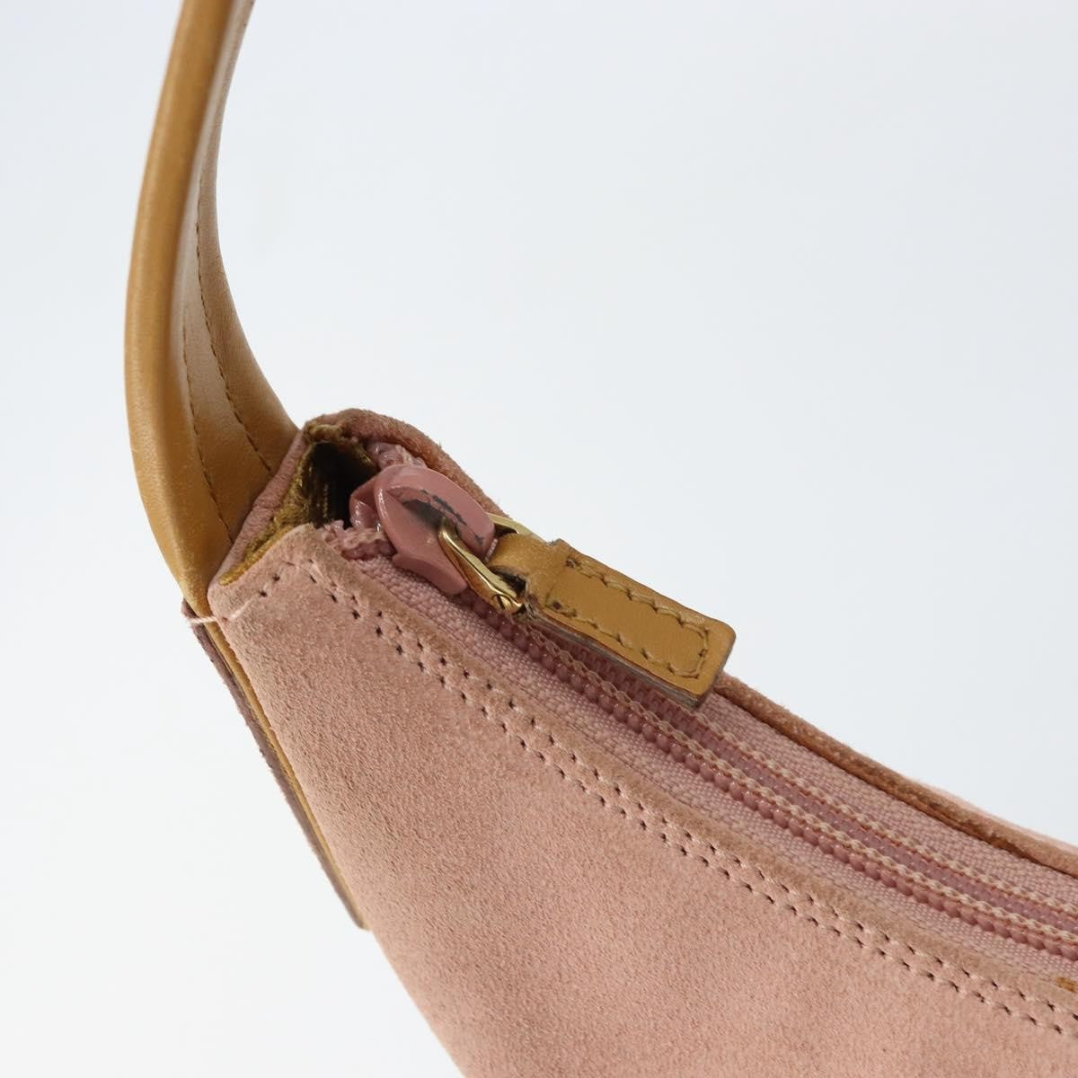 Gucci Vintage Handbag Suede Pink Suede Handbag (Pre-Owned)