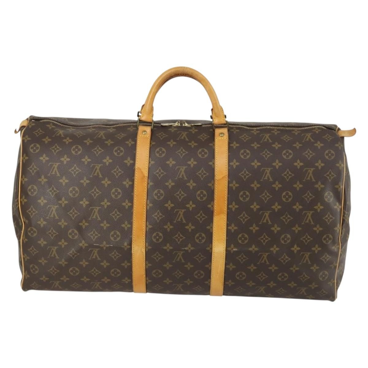 Louis Vuitton Keepall Bag Monogram Canvas Brown Canvas Travel Bag