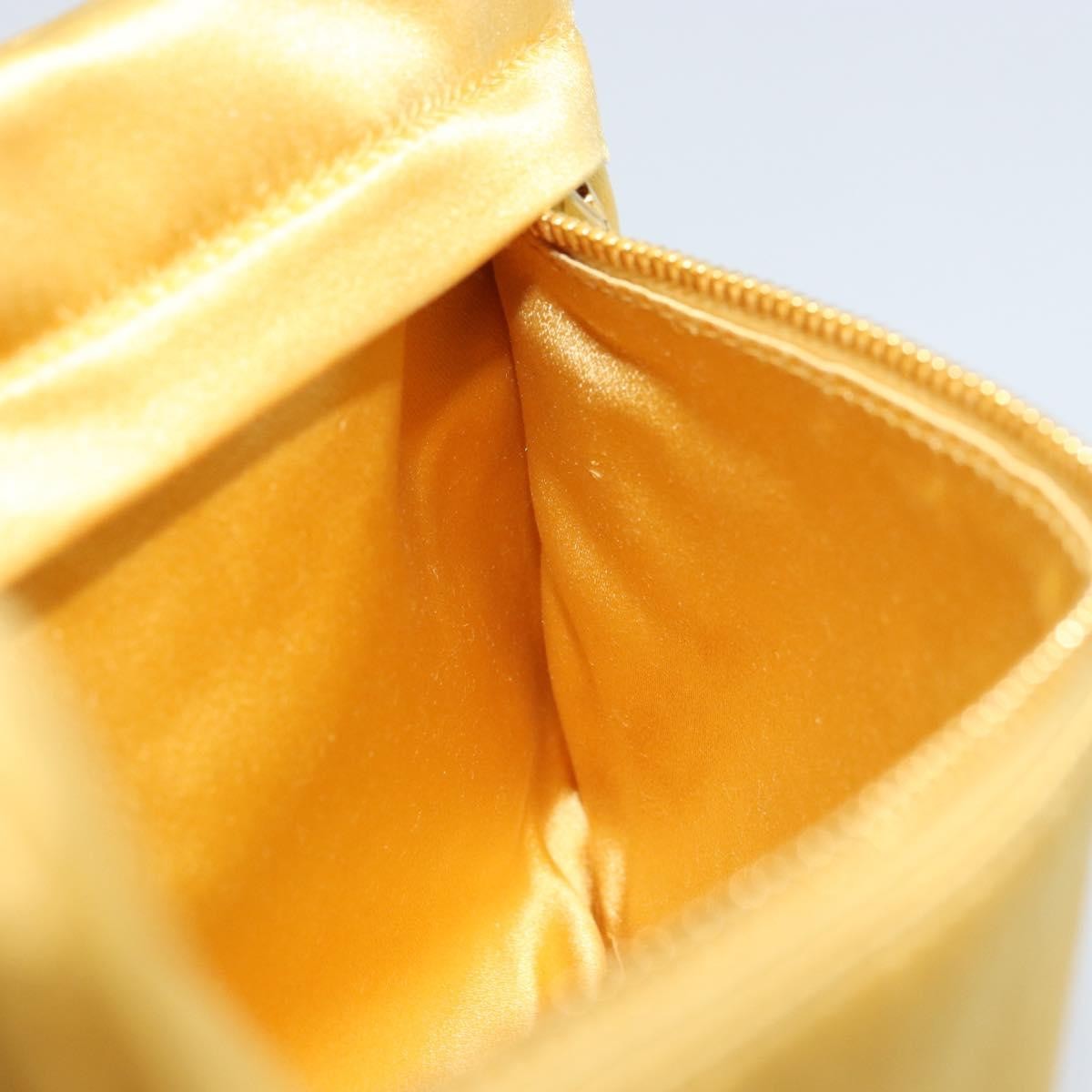Prada Clutch Satin Gold Satin Clutche & Pouche Bag