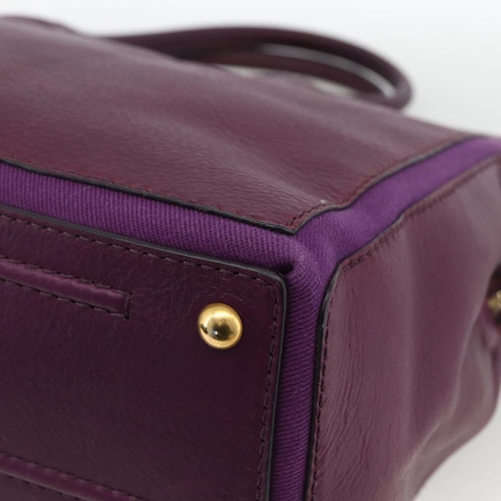 Saint Laurent Bicolor Muse Two Cabas Leather Purple Leather Tote Bag Bag (Pre-Owned)