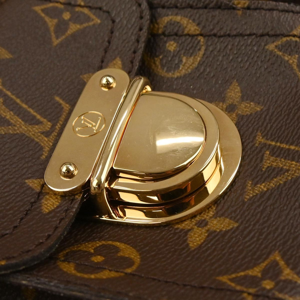 Louis Vuitton Manhattan Handbag Monogram Canvas Brown Canvas Handbag